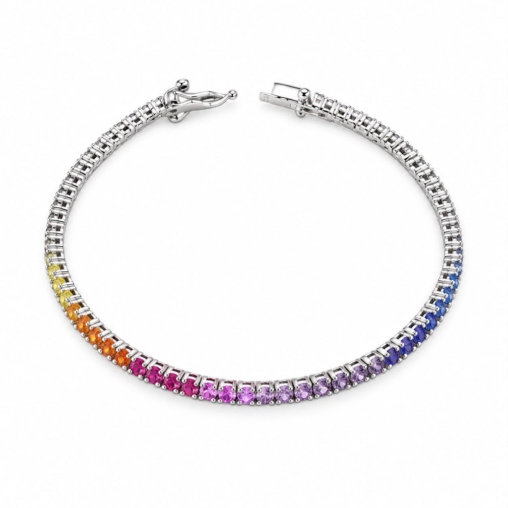 Bracciale Tennis con Swarovski Rainbow 2mm