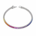 Bracciale Tennis con Swarovski Rainbow 2mm