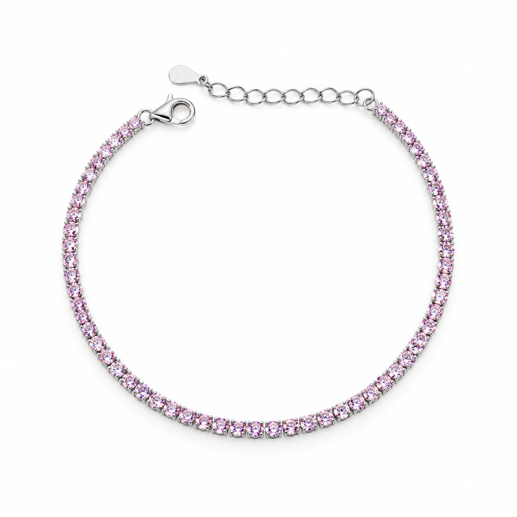 Bracciale Tennis di Swarovski rosa 2mm