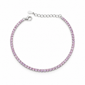 Bracciale Tennis di Swarovski rosa 2mm