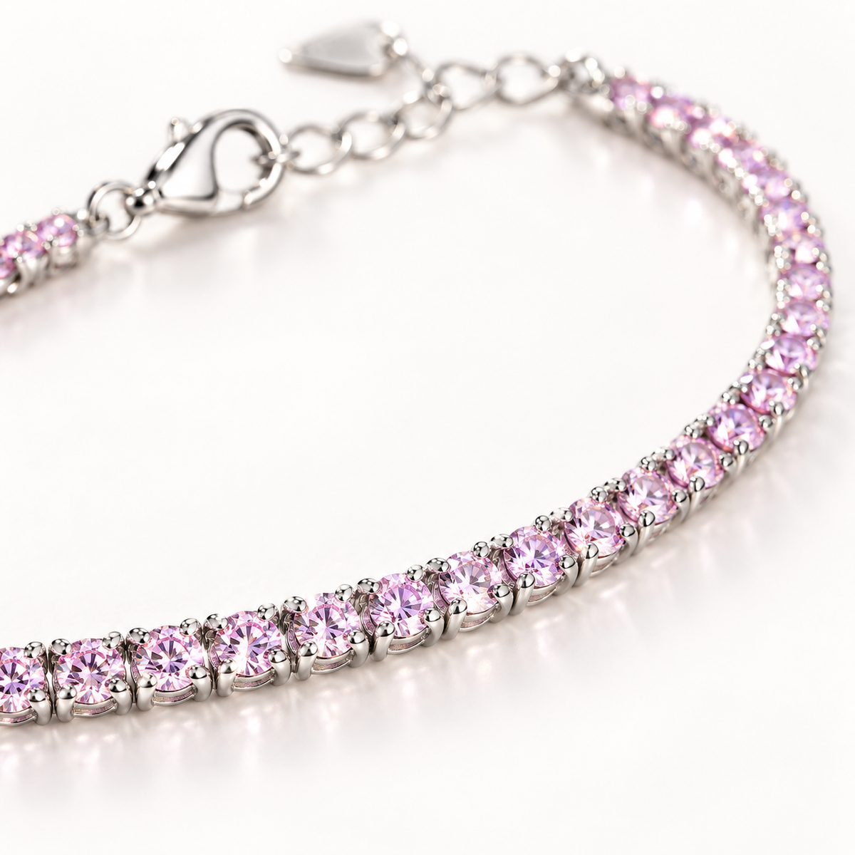 Bracciale Tennis di Swarovski rosa 2mm