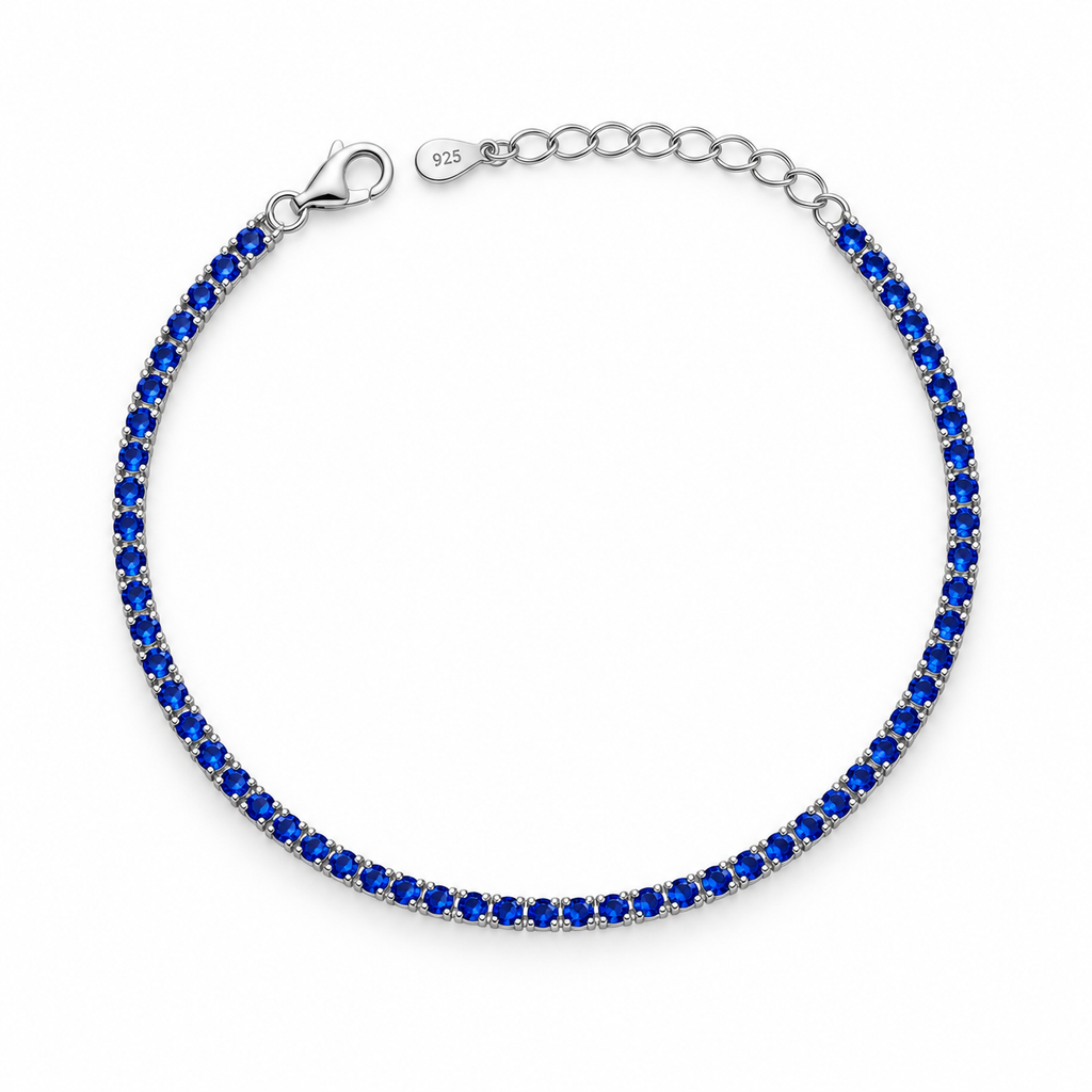 Bracciale Tennis di Swarovski blu 2 mm
