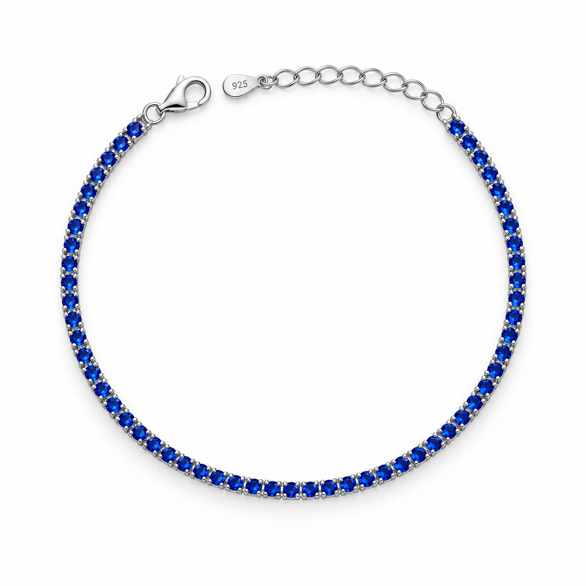 Bracciale Tennis di Swarovski blu 2 mm