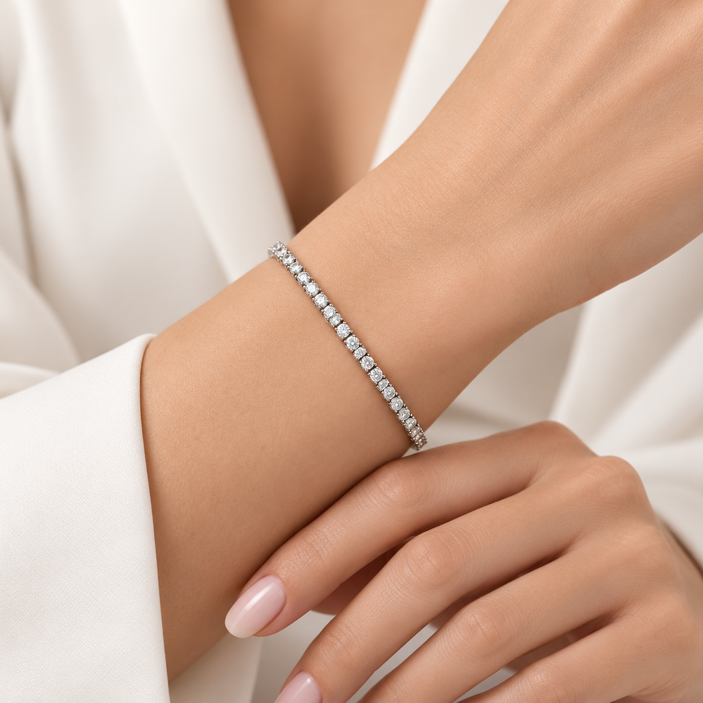 Bracciale Tennis con Swarovski 3 mm