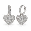 Orecchini pendenti a Cerchio Cuore con Swarovski