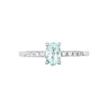 Anello Blues con acquamarina ovale e diamanti in oro 18k