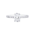 Anello Seraphine con diamante taglio ovale in oro bianco 18k