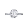 Anello Dream con diamante taglio smeraldo 1.00ct in oro bianco 18k