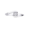 Anello Luce in diamanti in oro bianco 18k