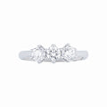 Anello Trilogy in diamanti in oro bianco 750