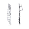 Orecchini tennis in oro bianco 18k con diamanti